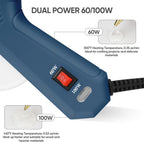 Pistola de pegamento caliente de tamaño completo con alimentación dual de 60/100 W y 21 barras de pegamento caliente (7/16"), pistola de pegamento industrial de calentamiento rápido y