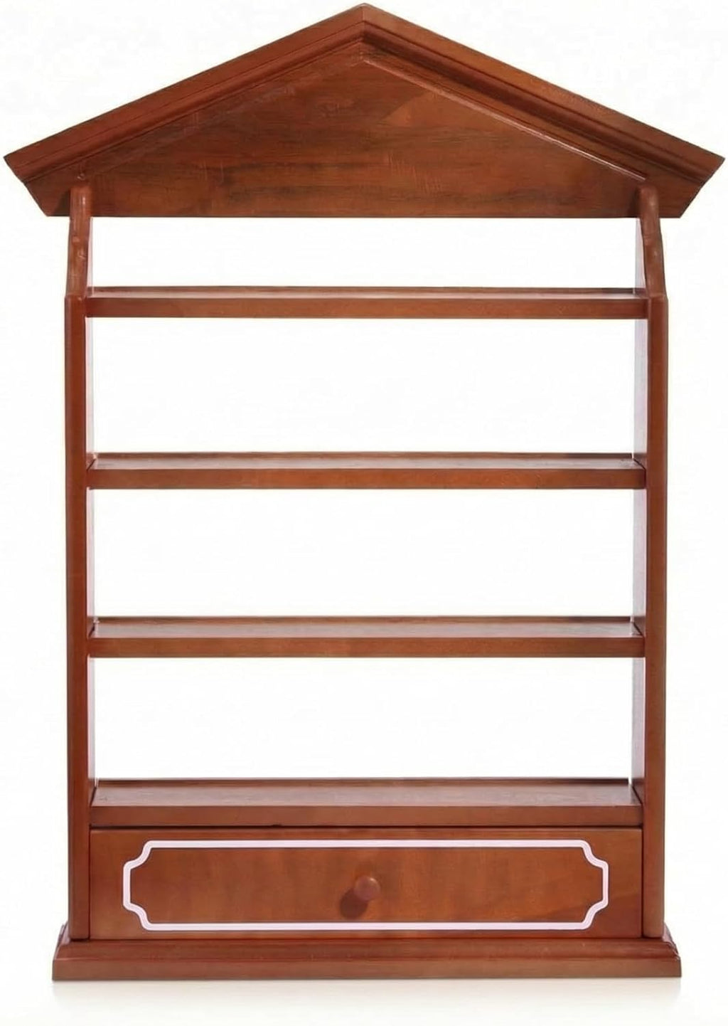 Estante de exhibición de madera vintage estilo pueblo para 24