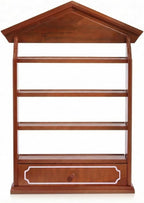 Estante de exhibición de madera vintage estilo pueblo para 24