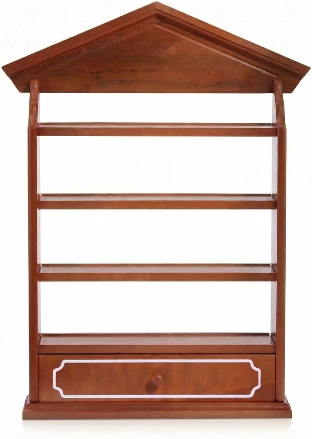 Estante de exhibición de madera vintage estilo pueblo para 24