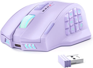 UtechSmart Ratón inalámbrico Venus Pro MMO para juegos, sensor ópti...