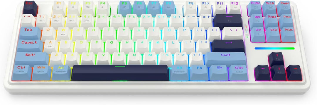 Redragon K728 PRO 80% Teclado para juegos inalámbrico con junta RGB...