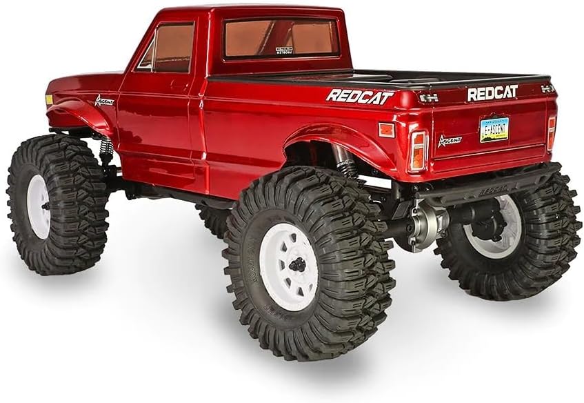 Redcat Ascent 1/10 Escala Rock Crawler – Camión de sendero RC 4WD de alto par con ejes de portal, electrónica impermeable, lista para LiPo, RTR – Escalador de rocas con control remoto de grado aficionado (rojo)