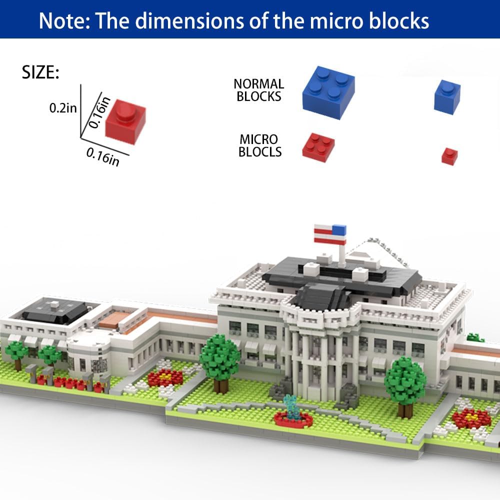 SEMKY Micro Mini Blocks White House Famous Landmark Set -