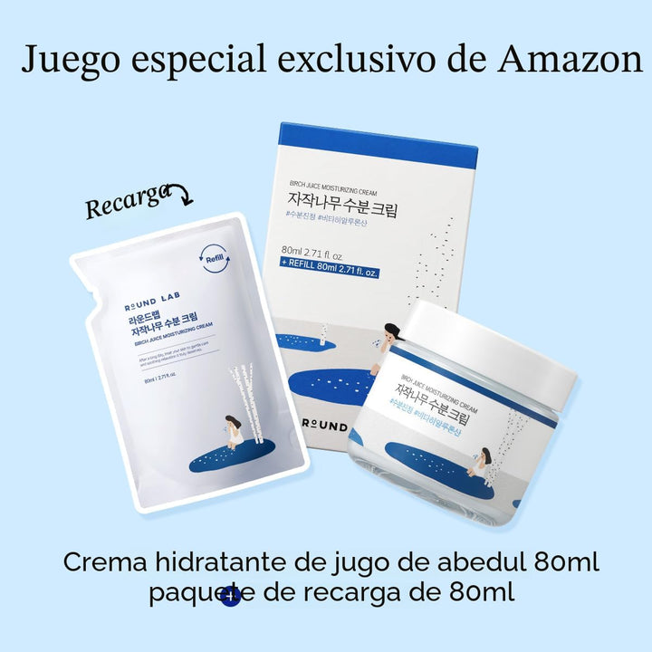 ROUND LAB Crema Hidratante de Jugo de Abedul 2.7 onzas líquidas Set...