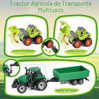 FRUSE Juguetes sensoriales de granja con kit de arena y tractor para niños