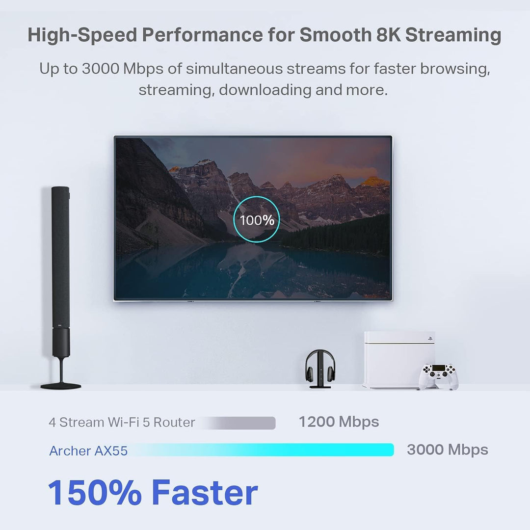 TP-Link Router de doble banda AX3000 Wi-Fi 6 Archer AX55 | Enrutado...
