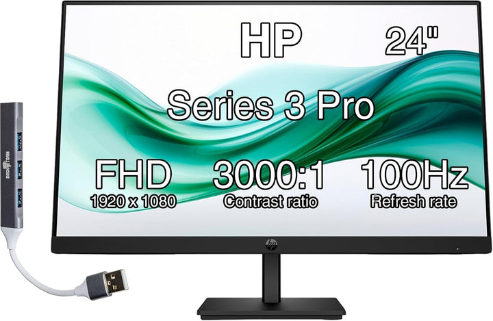 HP 24" Series 3 Pro 324pv FHD Monitor con 5 ms de tiempo de res...