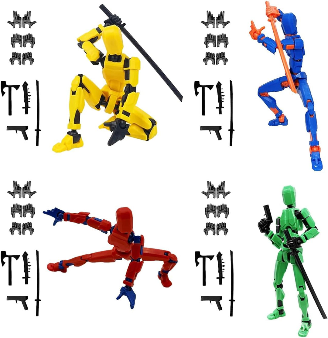 Juego de figuras de acción T13, articulación multiarticulación de 4...