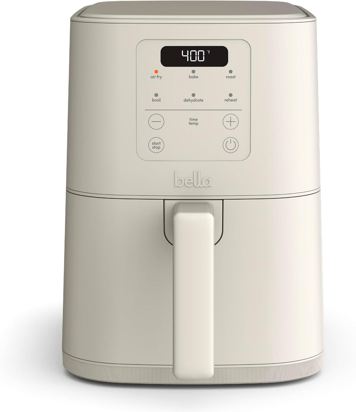 Bella Fits-anywhere e™ - Freidora de aire delgada de 4 cuartos de galón, revestimiento no tóxico, leche de avena