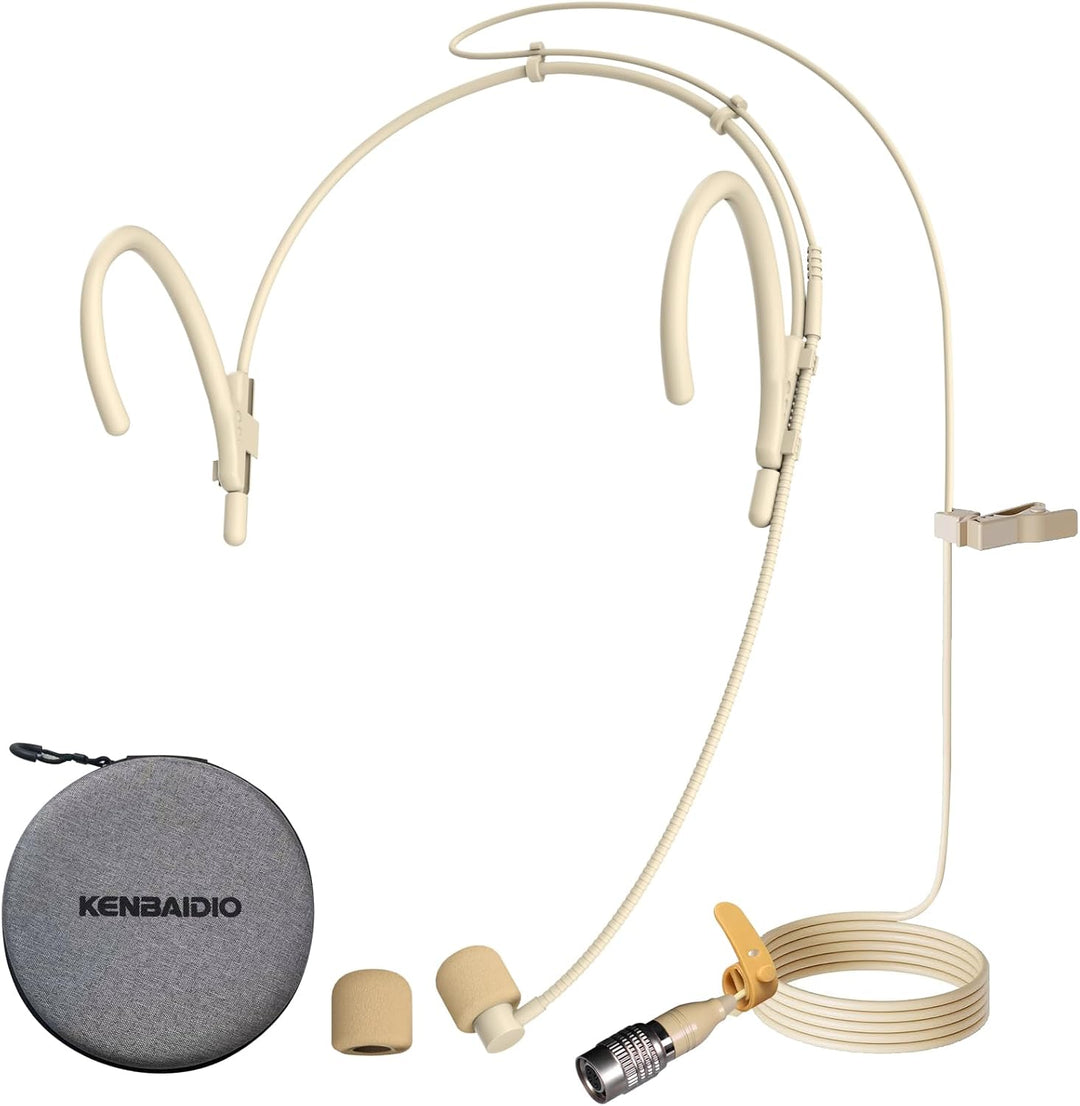 Micrófono de auriculares con doble auricular para colgar sobre la o...