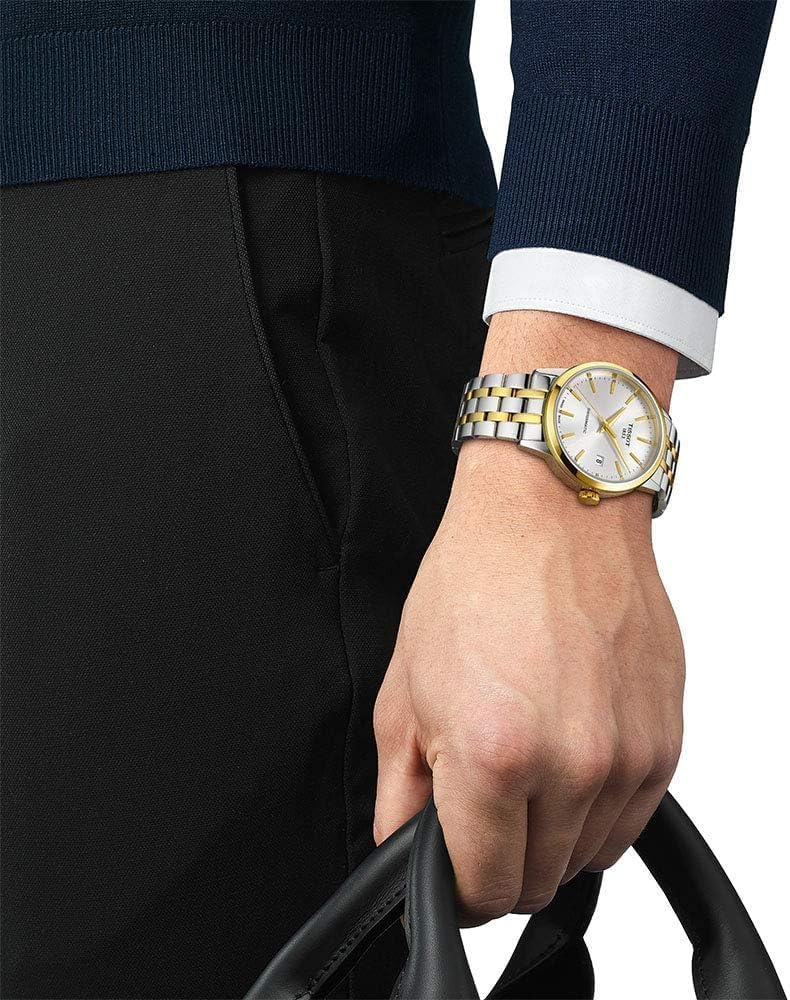 Reloj Tissot Classic Dream automático suizo, 1.654 in, esfera plateada, reloj para hombre