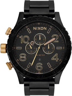 NIXON 51-30 Chrono A1389 - Reloj analógico de moda para hombre resistente al agua de 300 m (carátula de reloj de 51 mm, correa de acero inoxidable de 25 mm)