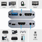 Tarjeta de captura HDMI USB 3.0 con entrada y bucle 4K60, captura de juegos de latencia ultra baja 1080P60 para transmisión, Plug & Play con entrada de micrófono/audio, compatible con PS5/Xbox/Switch/PC/OBS