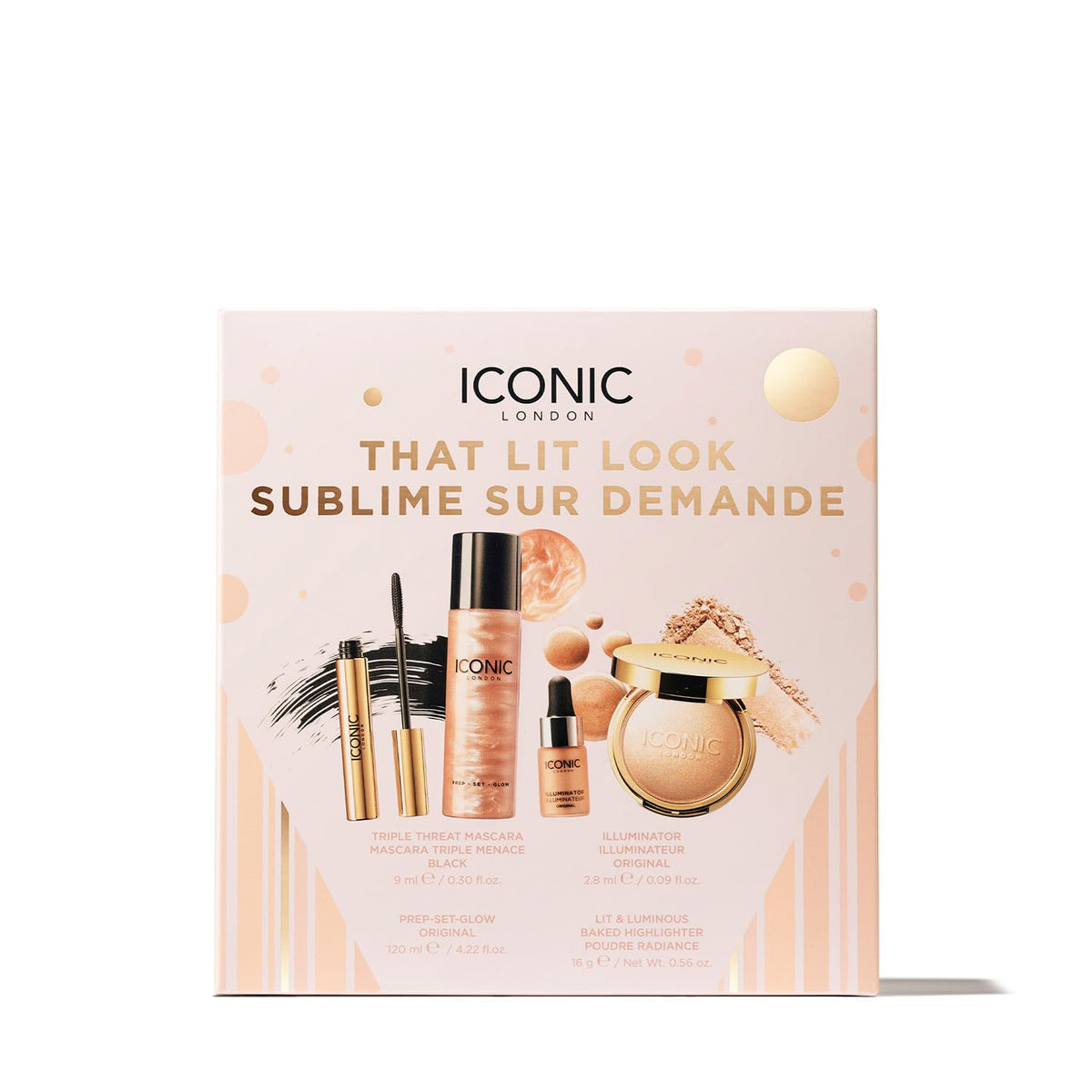ICONIC LONDON Makeup Set for Natural Glow and Radiant Highlight, Pe...