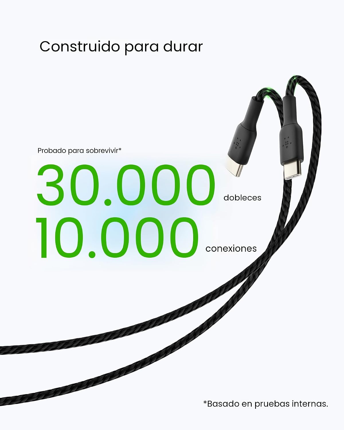Belkin USB a USB C Braided Cable 2 Pack, 3.3ft iPhone Charger Cord
