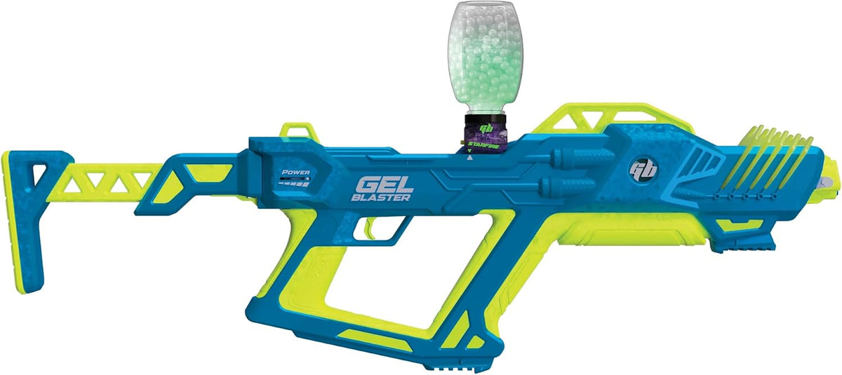 Gel Blaster Starfire - 2 lanzador de bolas de gel que brilla en la oscuridad para mayores de 14 años, ajustable de 170 a 260 FPS, rango de 150 pies, completo y semiautomático, recargable por USB-C