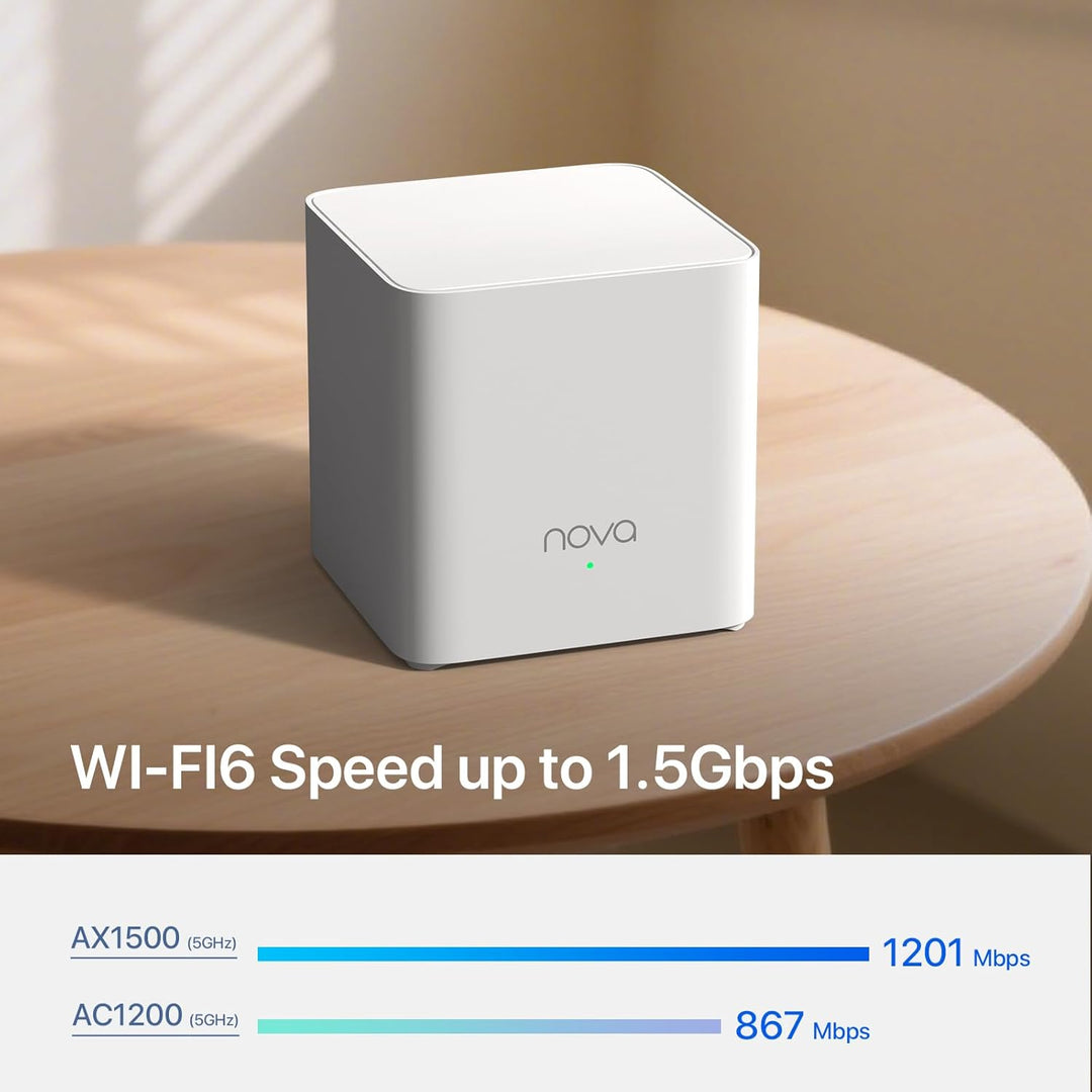 Tenda AX1500 Mesh WiFi 6 Sistema Nova MX3 - Cubre hasta 3500 pies c...
