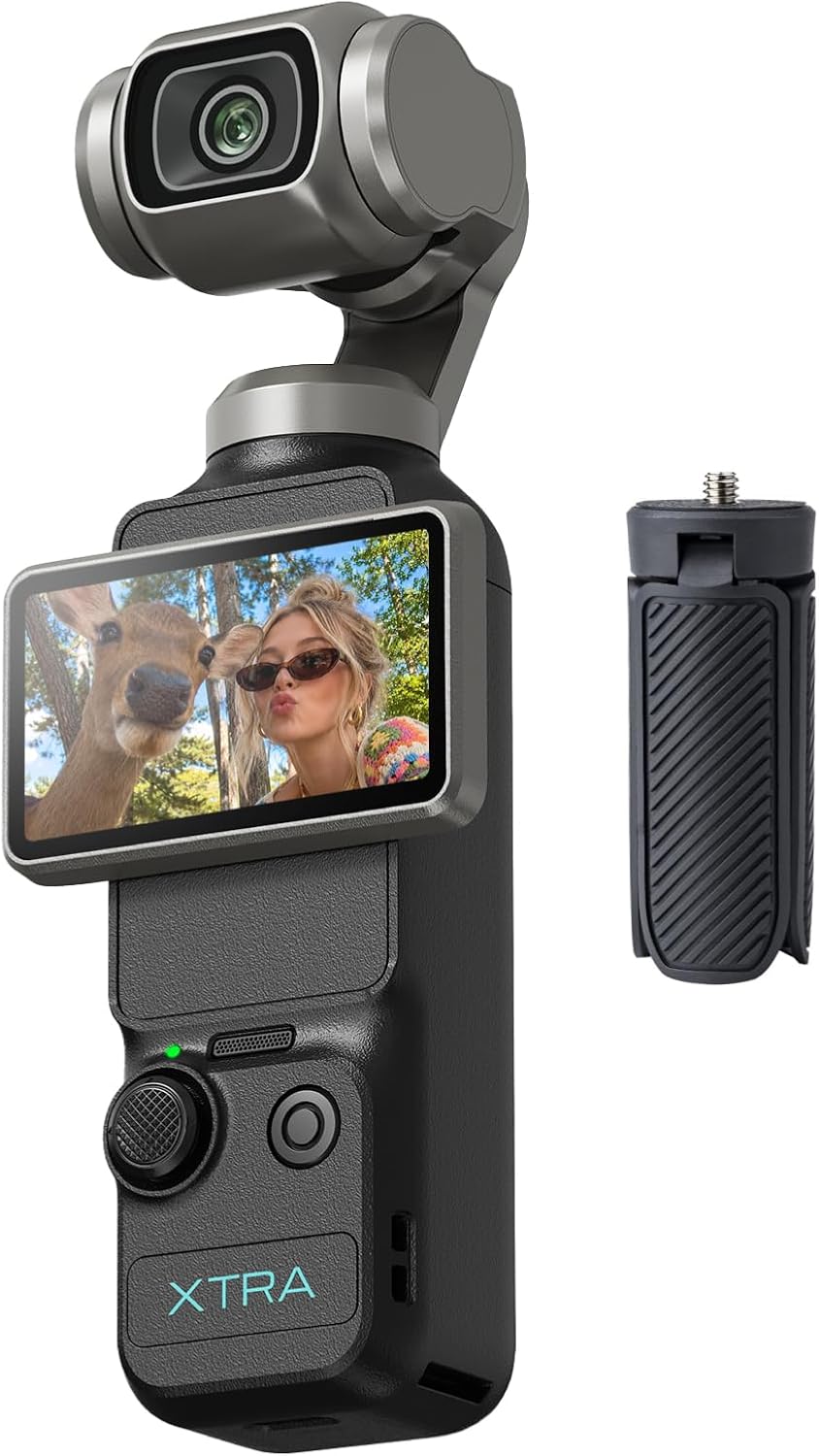 Xtra Muse con mini trípode combo, cámara de vlogging con videos CMOS de 1 pulgada