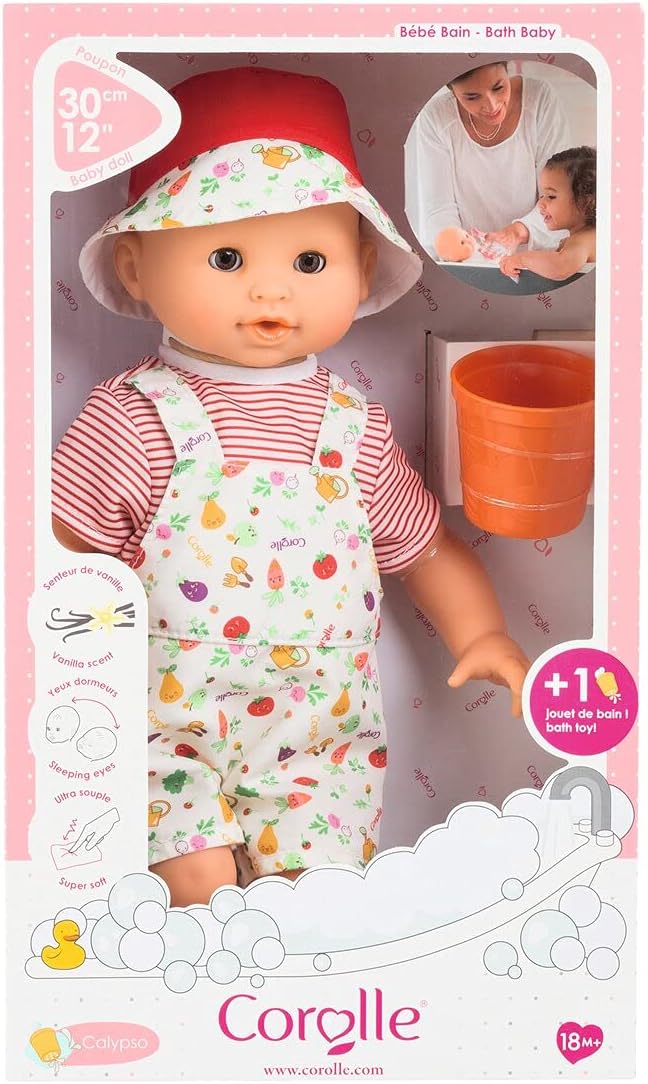 Corolle Bebe Bath Calypso Garden Delights Baby Doll - Incluye taza...