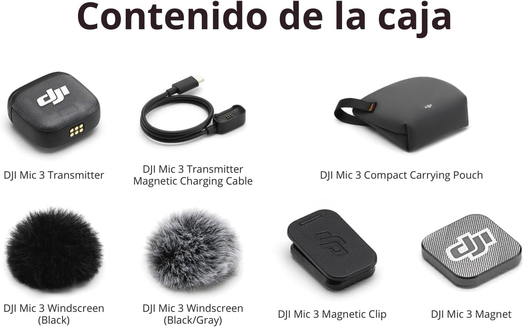 DJI Mic 3 Transmisor, Micrófono Mini Inalámbrico para iPhone\/Cámar...