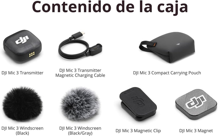 DJI Mic 3 Transmisor, Micrófono Mini Inalámbrico para iPhone\/Cámar...
