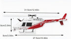 Helicóptero de control remoto FB-05, helicóptero de rotor único de 6 canales con giroscopio de 6 ejes, retención de altitud, aterrizaje de despegue de una tecla, parada de emergencia circular