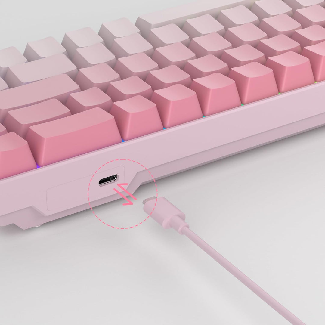MageGee Teclado portátil 60% mecánico para juegos, retroiluminado R...