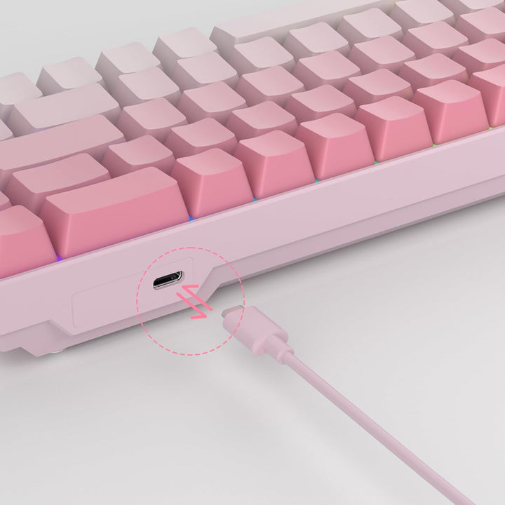 MageGee Teclado portátil 60% mecánico para juegos, retroiluminado R...
