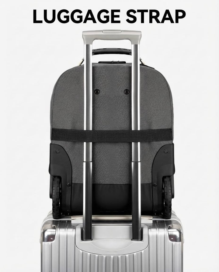 MATEIN Bolsa con ruedas para laptop con ruedas más grandes, espacio...