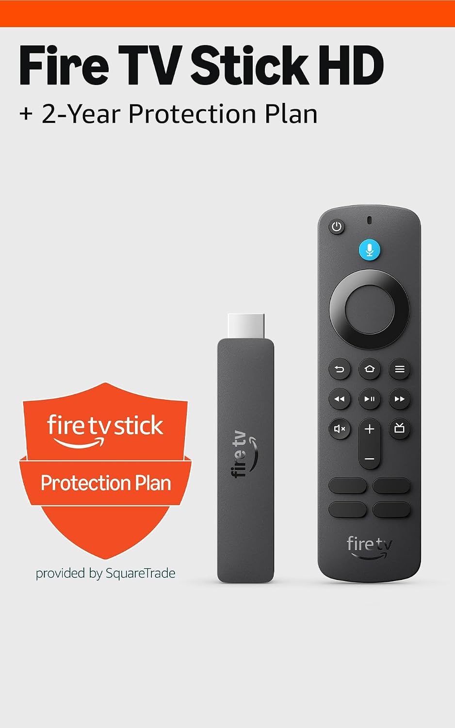Amazon Fire TV Stick HD (modelo más reciente) con plan de protección de 2 años