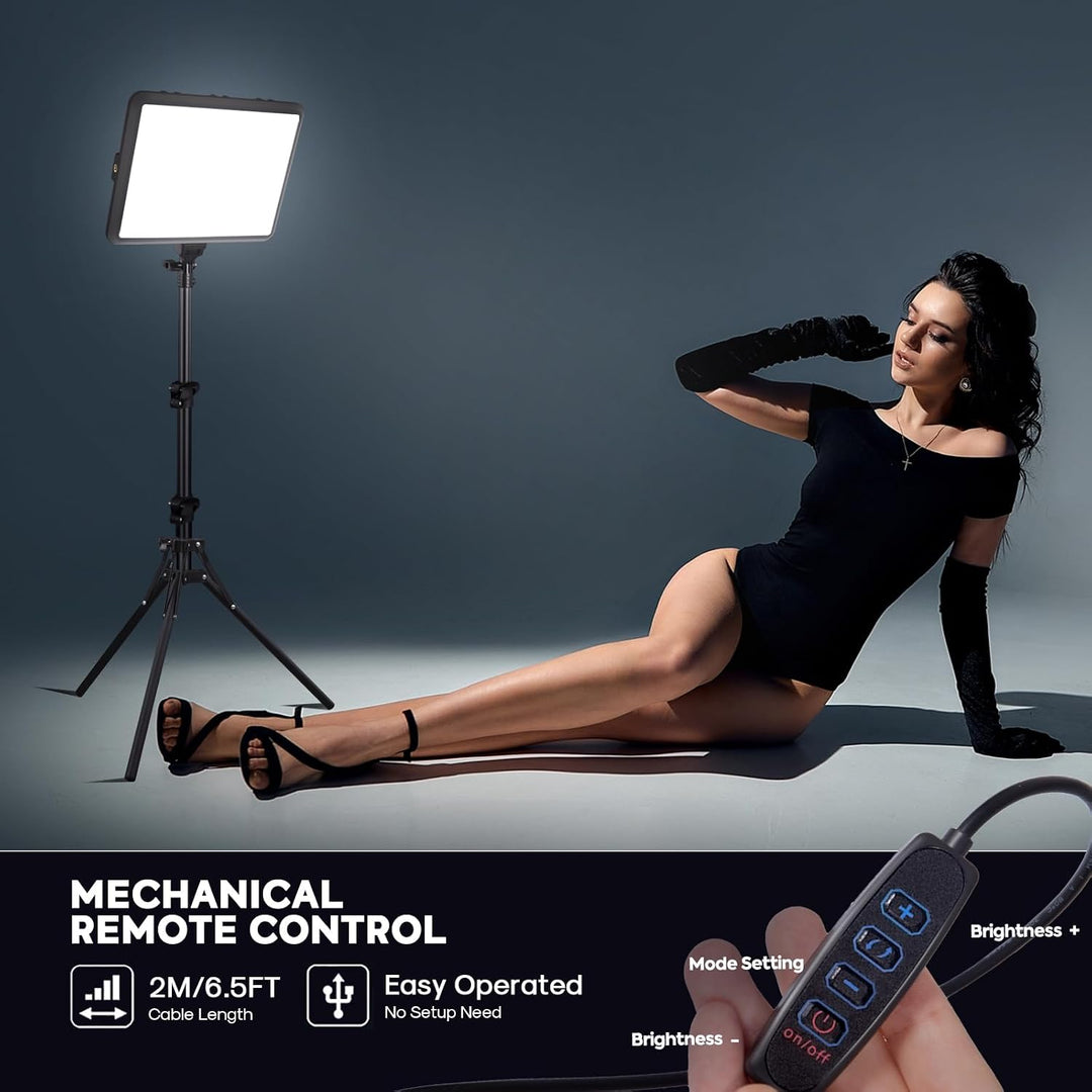Kit de iluminación para fotografía de 2 paquetes, kit de luz de vid...
