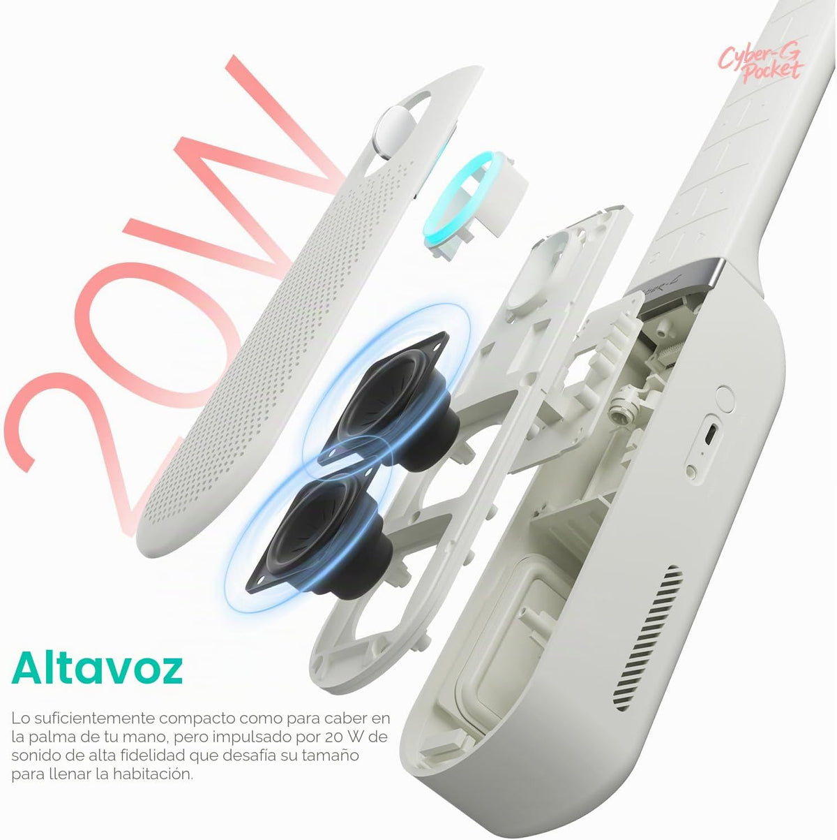 Guitarra de bolsillo Enya CYBER-G con 15 tonos de instrumentos y altavoz