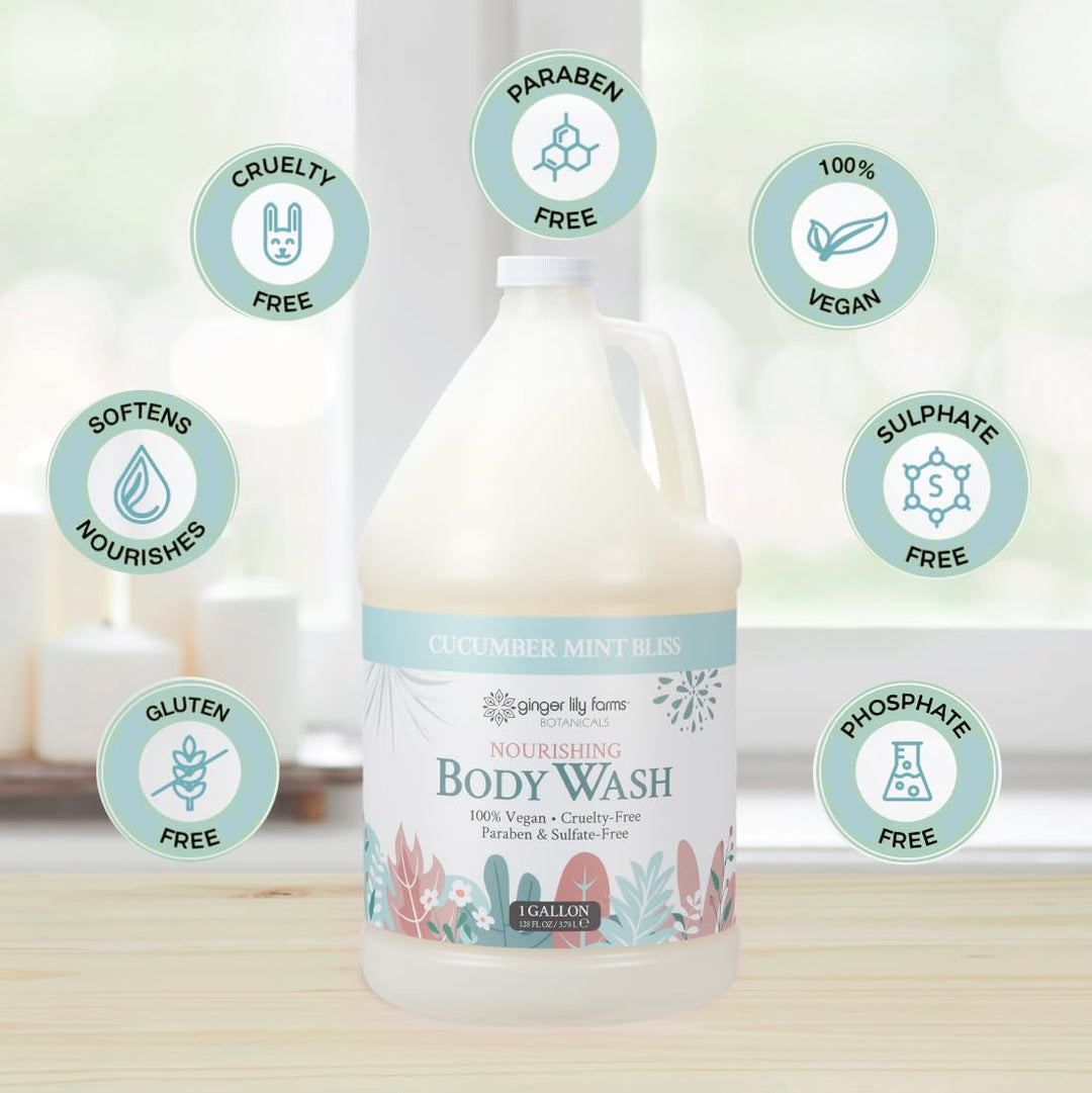 Ginger Lily Farms Botanicals - Jabón corporal nutritivo, 100% vegan...