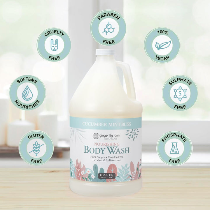 Ginger Lily Farms Botanicals - Jabón corporal nutritivo, 100% vegan...