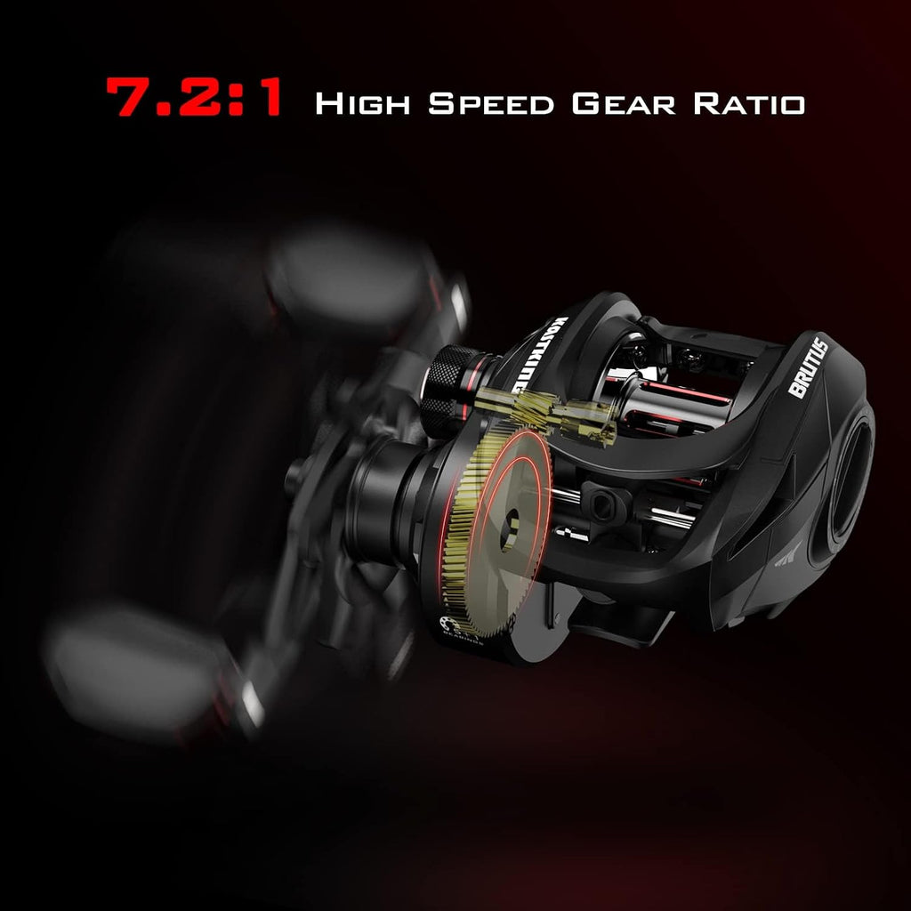 KastKing Brutus Reels de Caña de Pescar Baitcasting, relación de engranajes 7.2:1