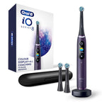Oral-B iO Series 8 Cepillo de dientes eléctrico con 2 cabezales de cepillo de repuesto, violeta ametrina