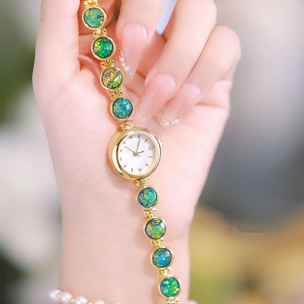 ADSBIAOYE Relojes de mujer de lujo vintage con cristales y diamantes, reloj de pulsera para damas, reloj de moda de vestir, reloj de cuarzo de pulsera, acero inoxidable, resistente al agua, reloj de