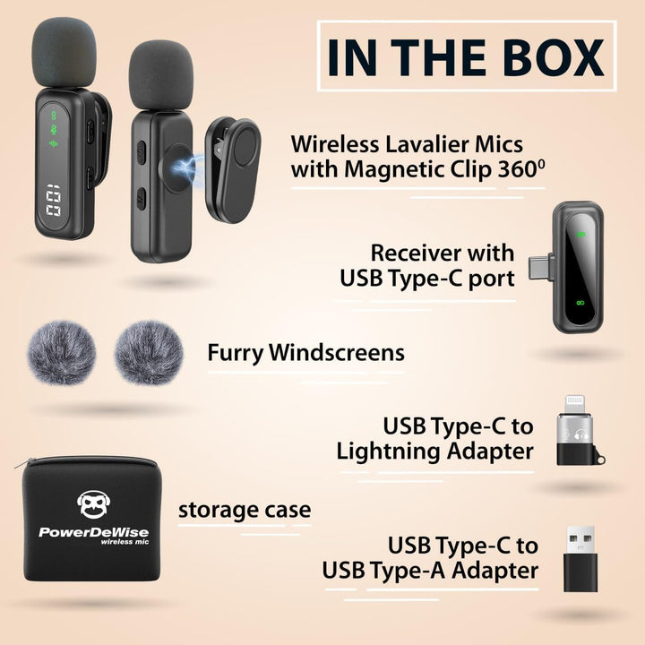 Micrófono Lavalier Inalámbrico para iPhone Mini Micrófono Android\/...