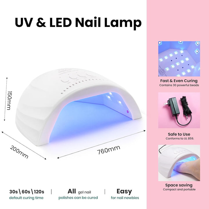 Beetles - Kit de esmalte de uñas de gel con luz UV \u2013 Kit de uñ...