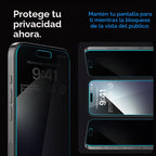 Spigen GlasTR EZ FIT Protector de Pantalla de Privacidad para iPhone 15 Pro Max
