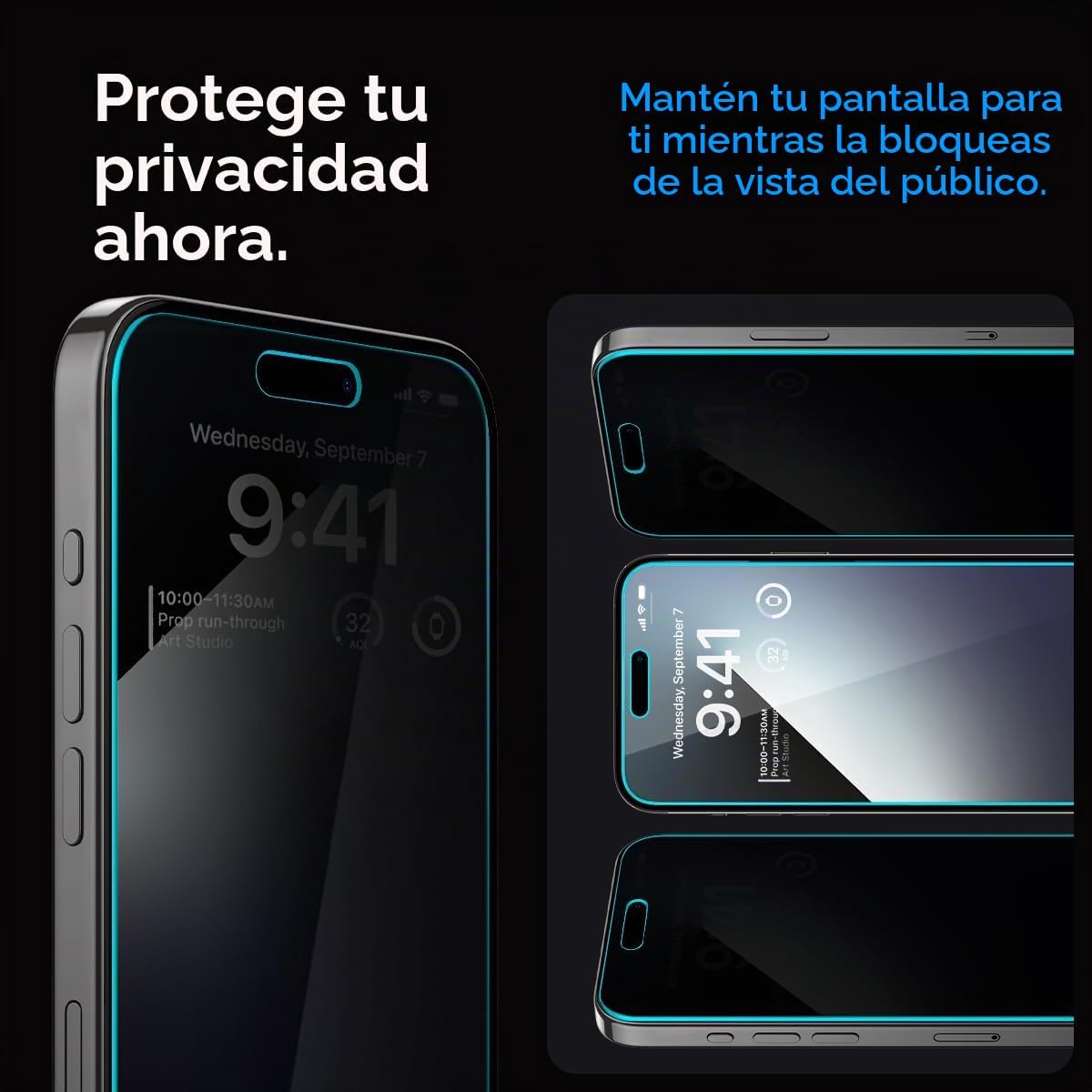 Spigen GlasTR EZ FIT Protector de Pantalla de Privacidad para iPhone 15 Pro Max
