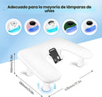 JODSONE Reposabrazos de manicura blanca en forma de U para uñas, Medium, Blanco-sin estera