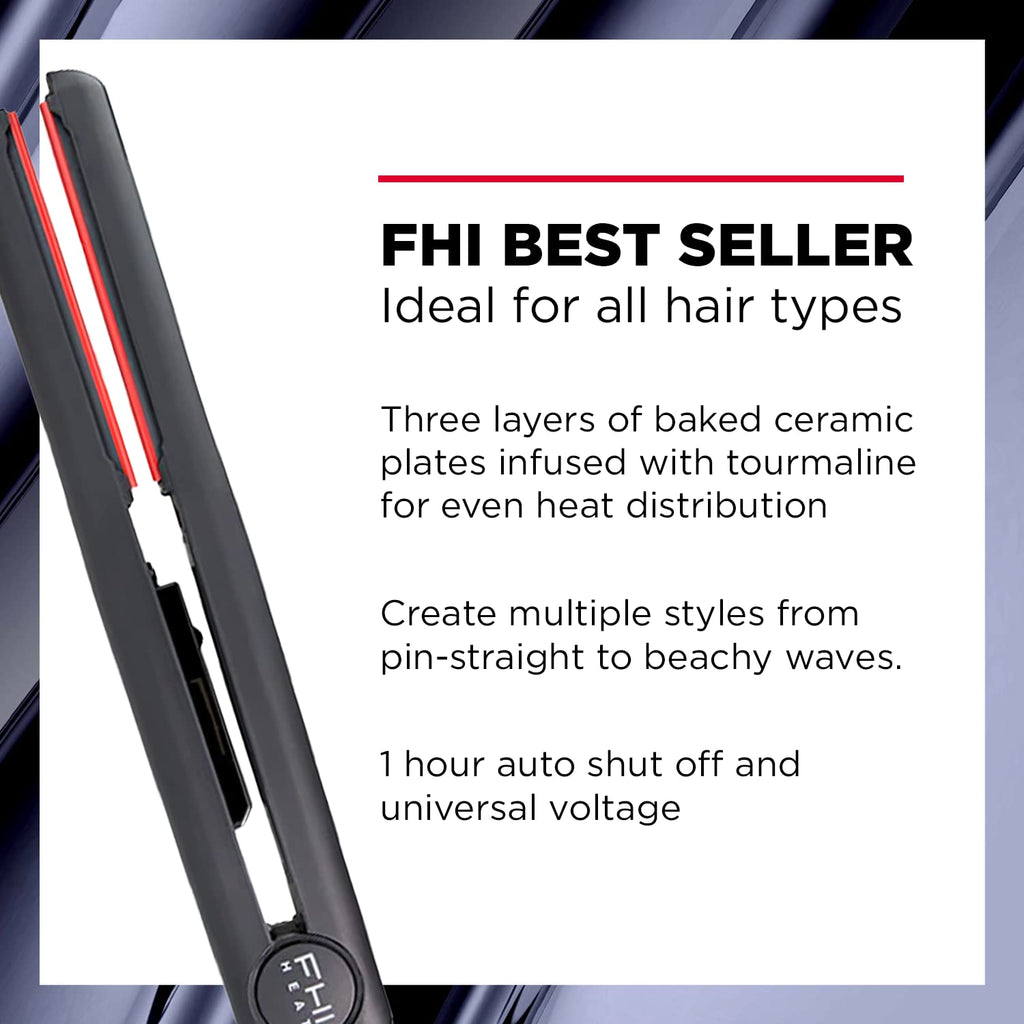 FHI HEAT Plancha de pelo de turmalina Platform Pro Styling para tod...