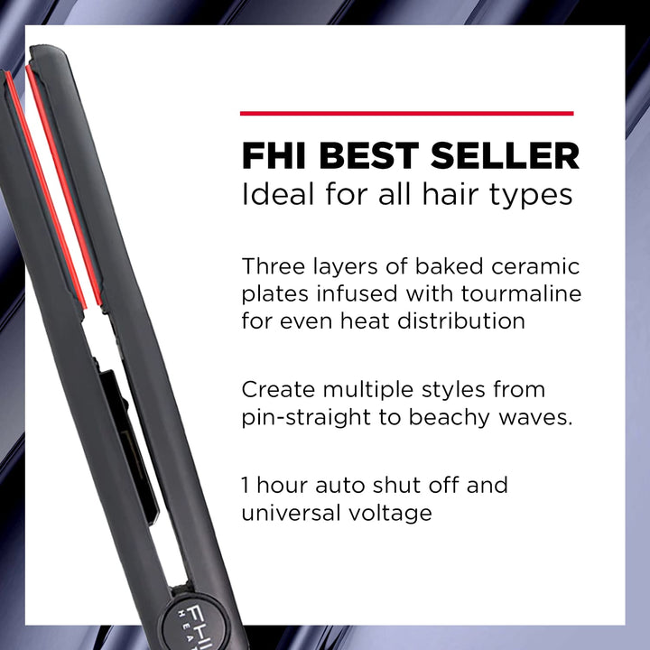 FHI HEAT Plancha de pelo de turmalina Platform Pro Styling para tod...