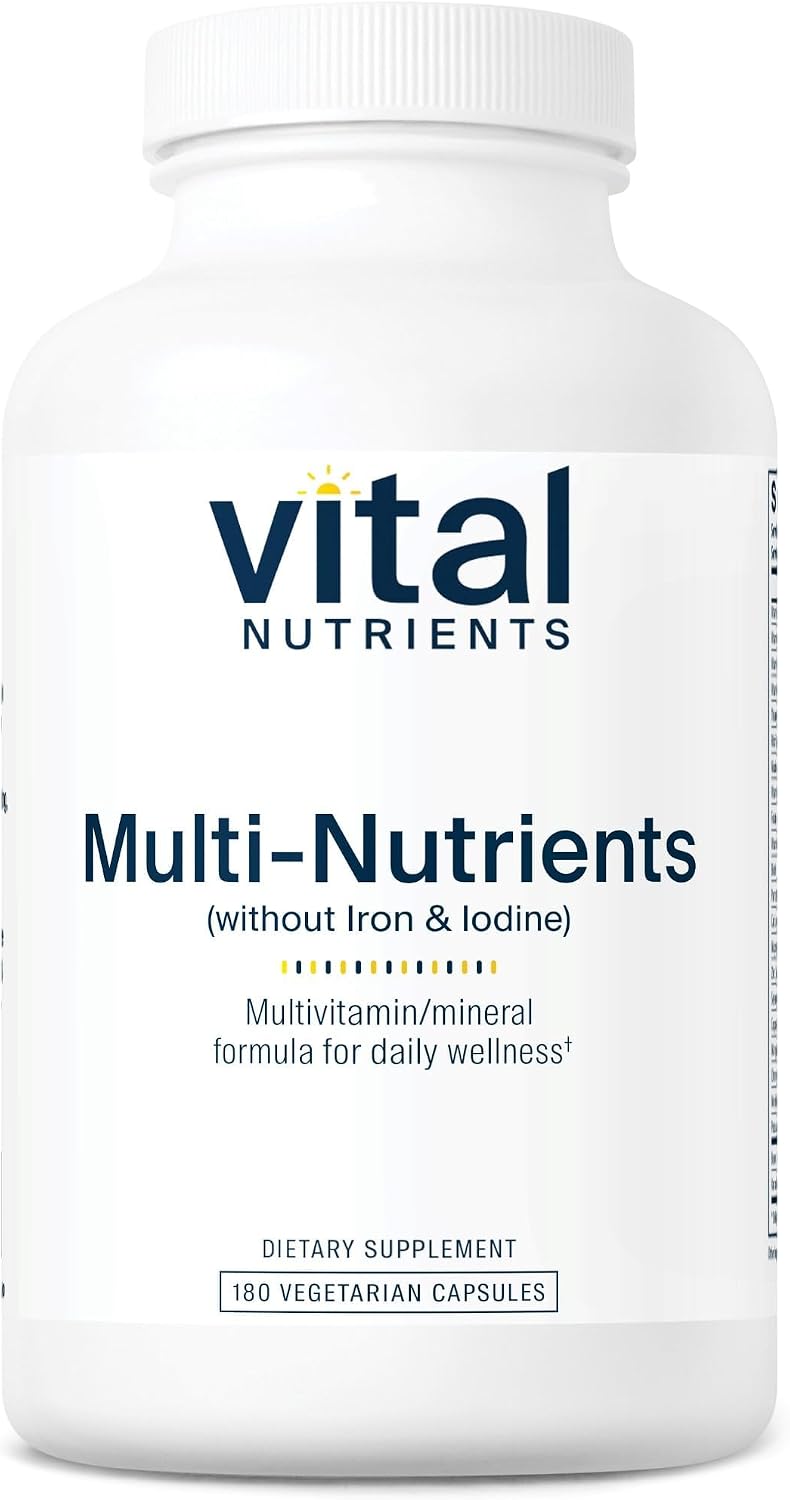 Vital Nutrients Multi-Nutrients (sin hierro ni yodo), 180 cápsulas