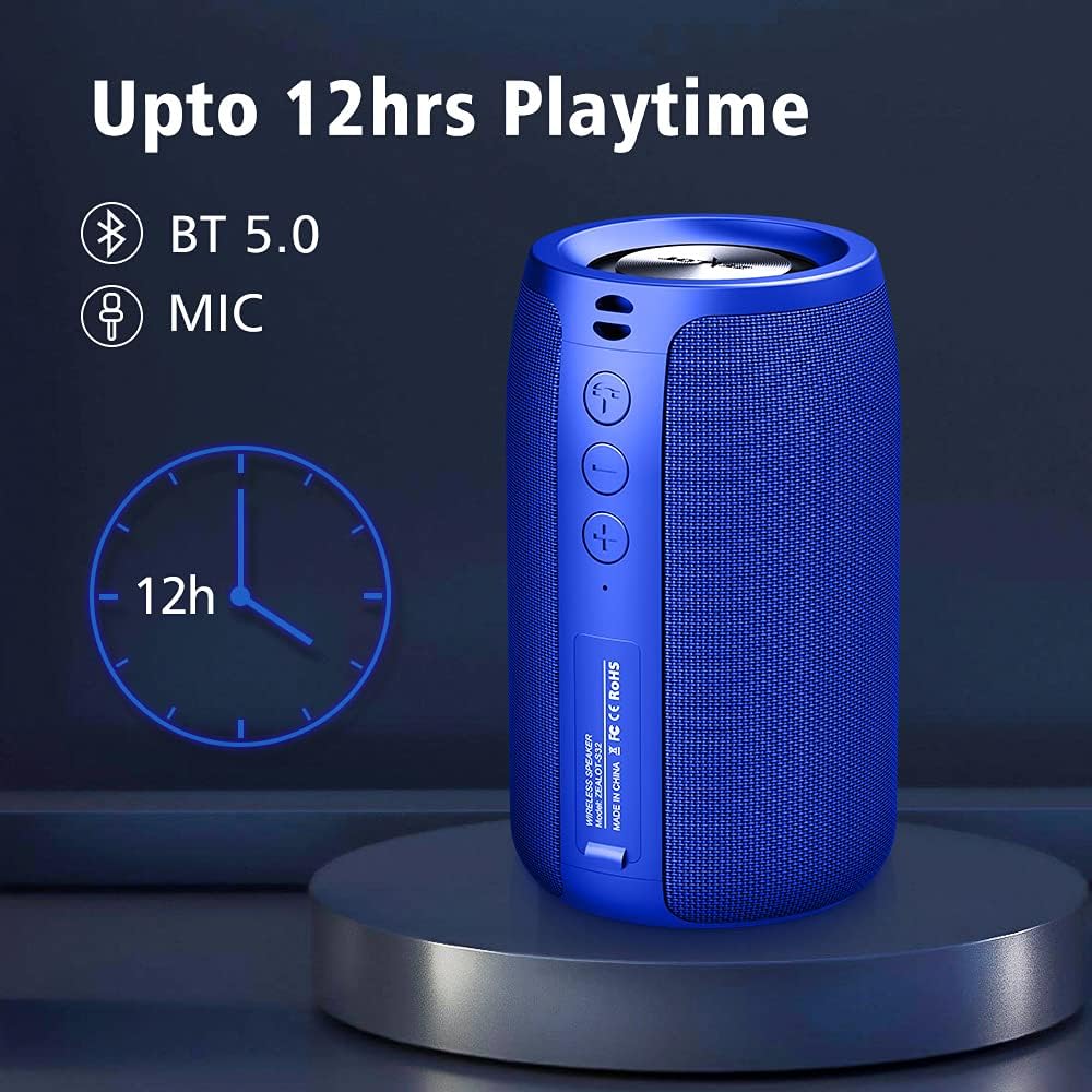 ZEALOT Altavoz Bluetooth, altavoz portátil S32, inalámbrico para ex...