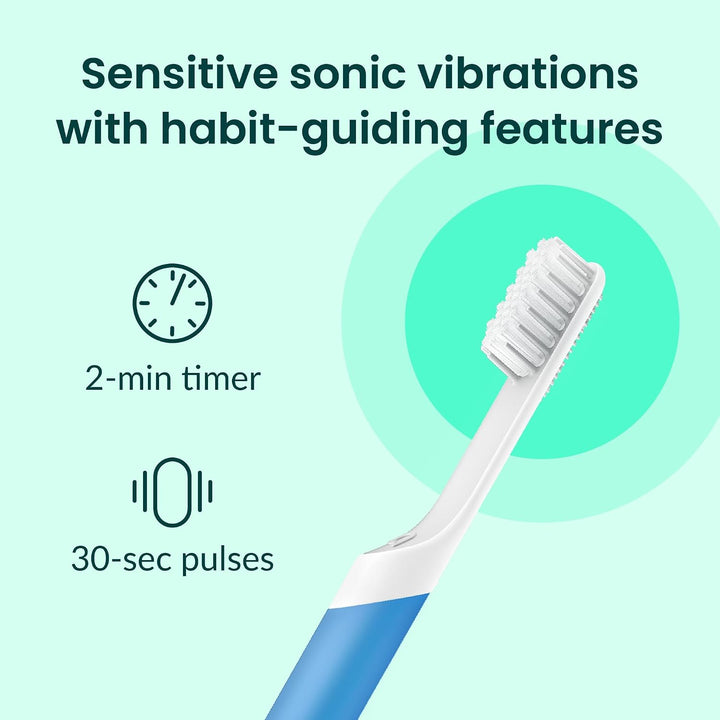 Quip Cepillo de dientes sónico para adultos con temporizador, inclu...