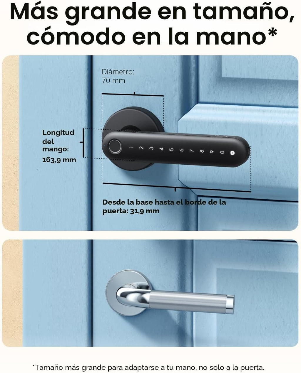eufy Security Smart Lock FamiLock C32, cerradura sin llave de huellas