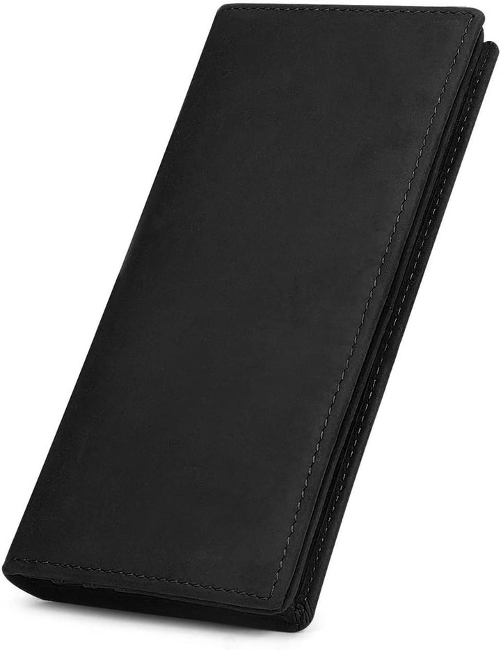 Kattee cartera plegadiza clásica de cuero para hombre